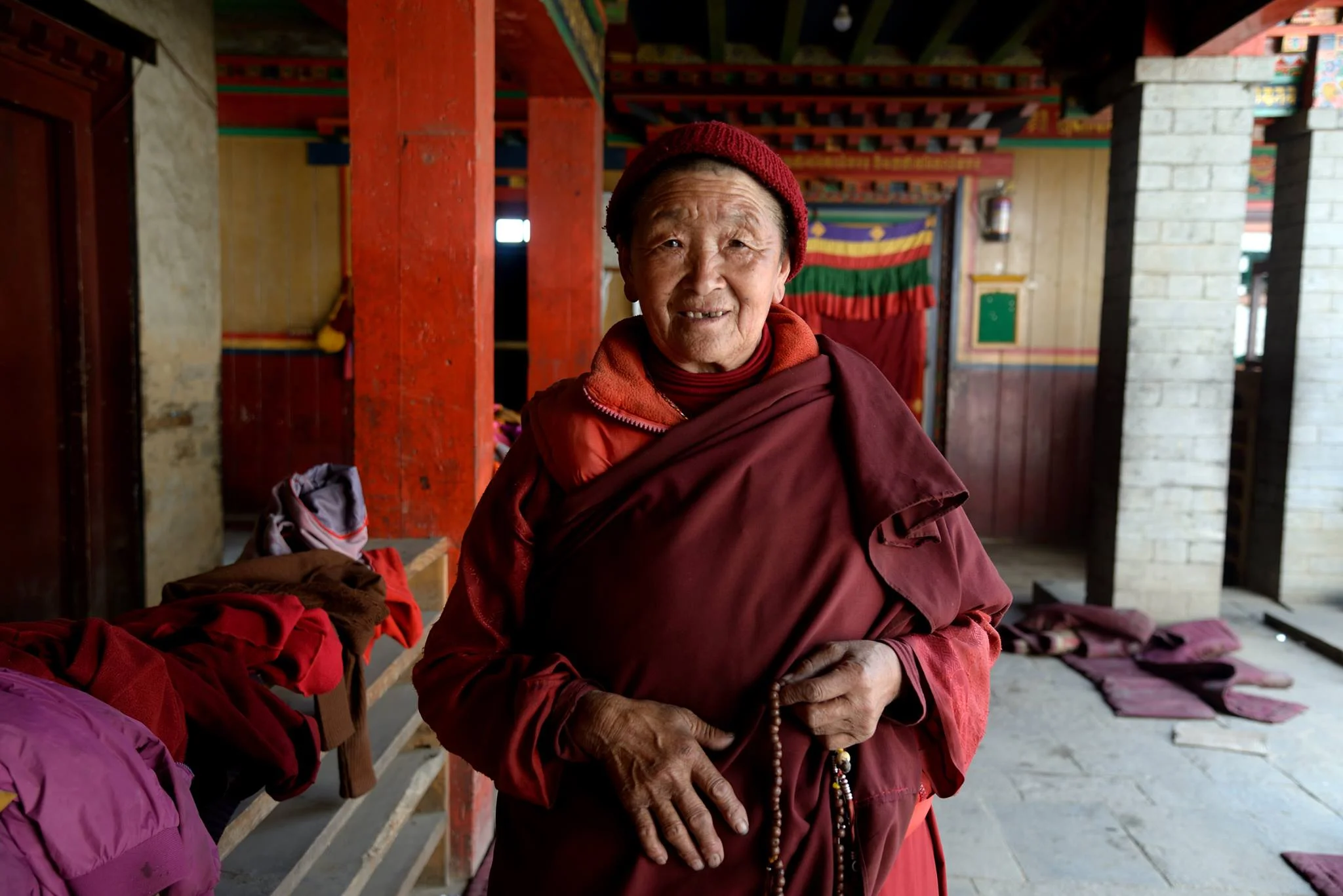 Prayer wheel nun